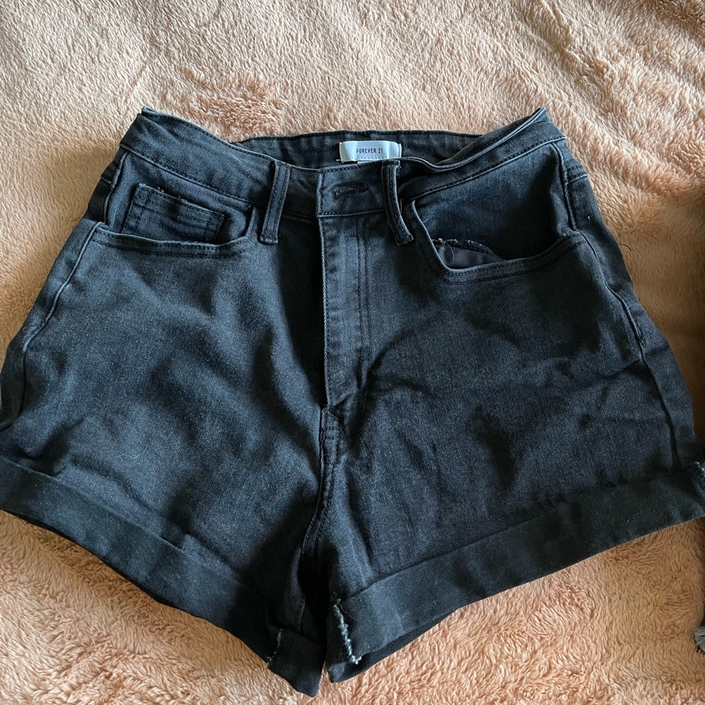 Black Forever 21 High Rise Shorts